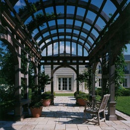 Barrel Vault Pergola at the Inverness Residence, Houston