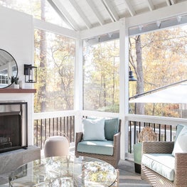 Swivel chairs on Screen Porch