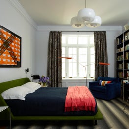 Central Park Apartment, Modern Bedroom with Playful Furnishings