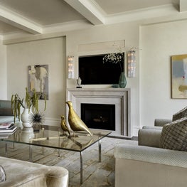 Transitional Riverside Drive Renovation, Living Room