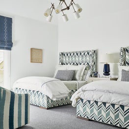 Boys Bedroom with Upholstered Beds