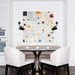 A modern breakfast room. 