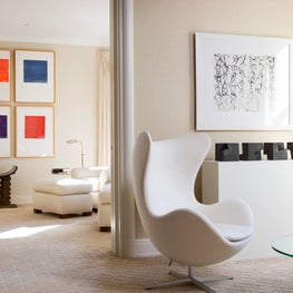 Lake Shore Drive Apartment Master Bedroom and Sitting Room