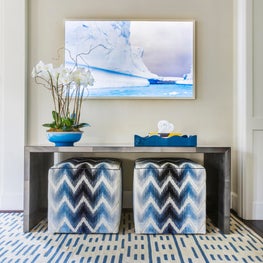 Foyer with Color and Pattern
