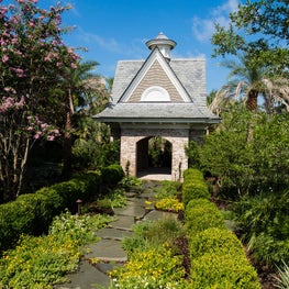 Shingle Style Generator Stand With Brick Arches and Circular Cupola