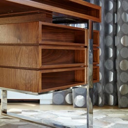 Modern Soho Penthouse, Custom Desk Detail