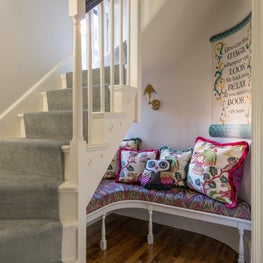 Beacon Hill Reading Nook with Decoratively Painted Walls