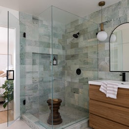 Soothingly Green Bathroom