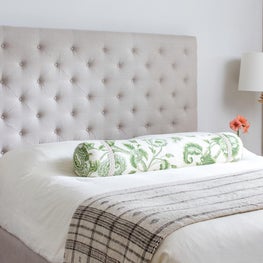 Relaxed Bedroom with Neutral Foundation and Floral Accent