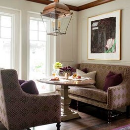 Breakfast Nook Sitting Area with Large Lantern
