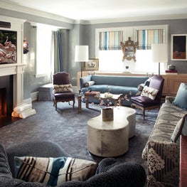 Upper East Side Living Room in eclectic mix