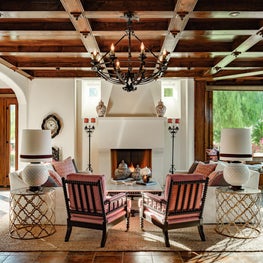Spanish style living room with Spool Chairs