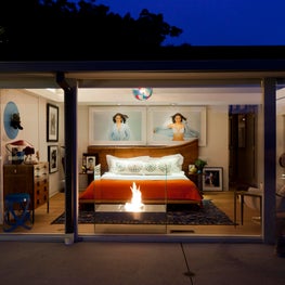 Night View of Master Bedroom - Hollywood Hills 