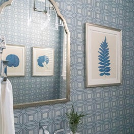 Wallpapered Powder Room