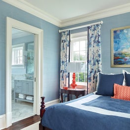 Blue Bedroom with Ensuite Marble Bathroom