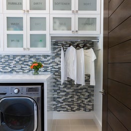 Portfolio: Laundry room with custom cabinets and gorgeous tile detail