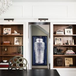 17th Street Residence, Dining Room, custom shelves with art lighting