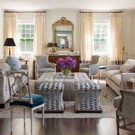 Formal Living Room Mixing Antique and Contemporary Furniture