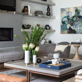 Portfolio: Modern living room with chic grey and natural tones