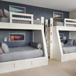 Customized Bunk Beds with a Ladder in Each