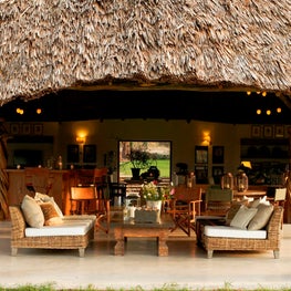 Organic outdoor seating area