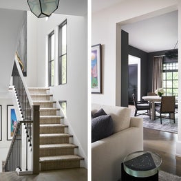 Hinsdale, Staircase and Living Room 