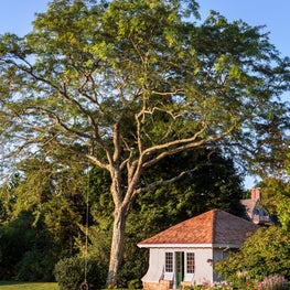Buzzards Bay Residence, Shingle Style Potting Shed & Tire Swing