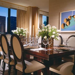 Light cream walls showcase the clients painting, “Melons” by Andy Warhol.