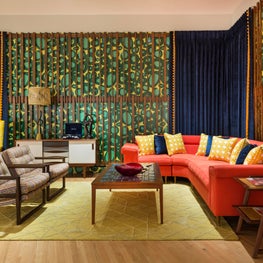 1950's lounge designed for the Stuart Davis exhibit at Crystal Bridges Museum