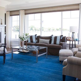 A royal blue rug inspired by the sea.