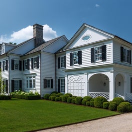 Rear view of white colonial