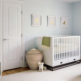 Traditional nursery in blue and white
