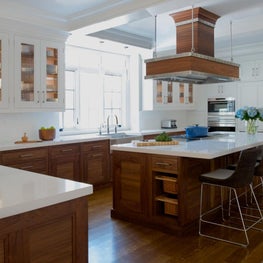 Walnut and White Modern Kitchen
