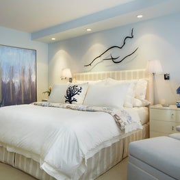 Palm Beach Ocean View Apartment Master Bedroom - Annie Santulli Interior Design