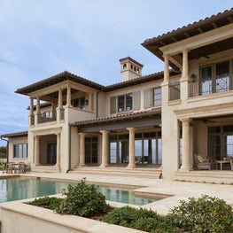 Exterior Elevation with Pool