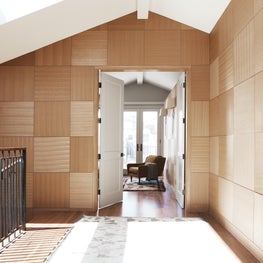 25th Street - Hallway to Bedroom with Rift-cut White Oak Wall Panels