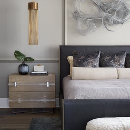 A master bedroom provides the perfect canvas for textures done right! 