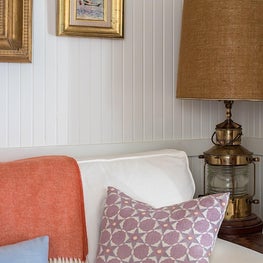 Traditional Maine summer cottage sitting room