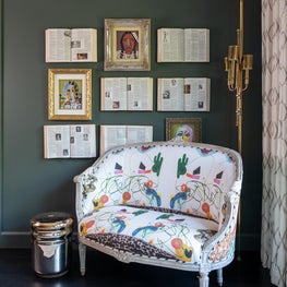 Portfolio: Eclectic chair with colorful paintings