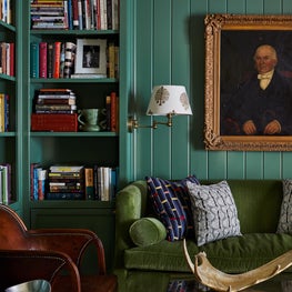 Dallas Living room with Green walls