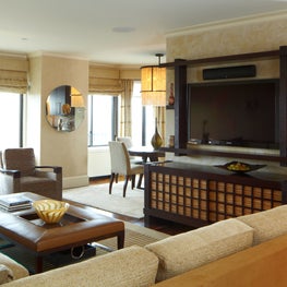 Transitional Riverside Drive Renovation, Living Room