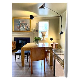 Bedon's Alley : Springer goatskin game table + Mouille. Painting: Olivier Debré, 1953