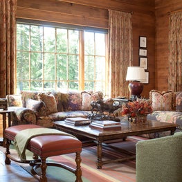 Country paneled sitting room. 