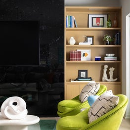 Portfolio: A vignette of a colorful living room