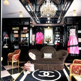 Stylized "Hers" closet.