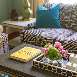 Living Room Seating Area with Sofa and Lounge Chair