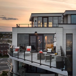 Jersey Penthouse Terrace at Dusk