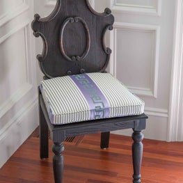 Wooden Accent Chair with Cushion Vignette