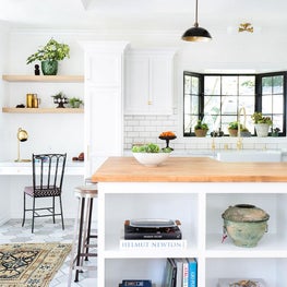 Custom Kitchen Open Plan with White Oak and Cement Tile