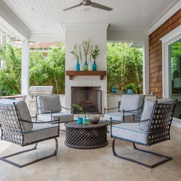 Summer Kitchen with Fireplace